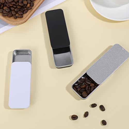 Image of 3 PCS Metal Tin Box Containers, 3.15x1.34x0.47Inch Slide Top Tin Containers Rectangular Empty Hinged Tin Boxs, Portable Box Containers Mini Tins with Lids for Candies, Jewelry, Crafts