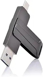 Pen Drive 2 em 1 Dual Drive Usb-a e Usb-c para telefones Android/Tablets/Mac, Compacto Portátil Armazenamento Seguro(32GB)