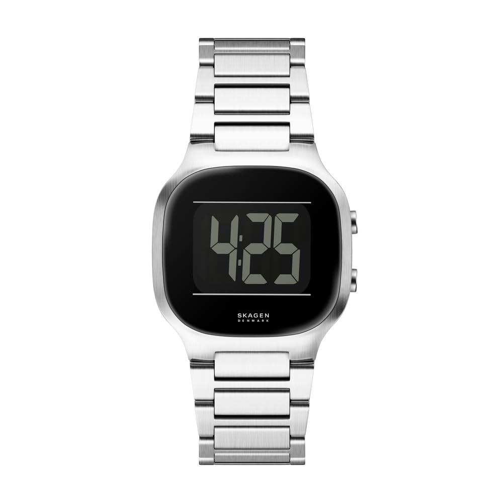 Skagen Mellem Digital Men's 38MM Silver-Tone Stainless Steel Watch, SKW6948