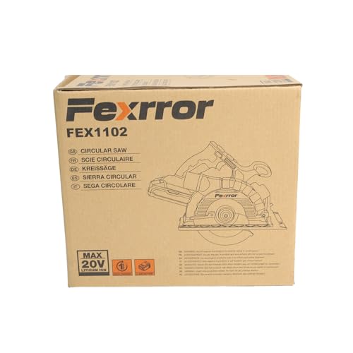 Fexrror Cordless Circular Saw with 4.0Ah Lithium-Ion Battery, 4000RPM, Dust Extraction, Adjustable Cutting Depth and Angle, 50mm(90 °), 36mm(45 °), Electric Saw with Laser for Cutting Wood, Plastic - Image 12