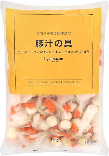 [冷凍] by Amazon 豚汁の具 1kg 大容量 だいこん さといも にんじん たまねぎ ごぼうのサムネイル