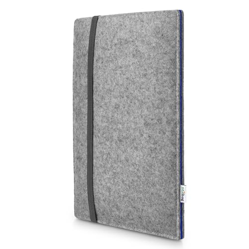 Étui iPad 11 2025 Stilbag Finn étui tablette feutre gris clair et bleu A16