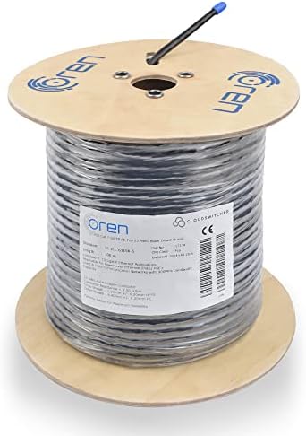 Oren CAT7 Outdoor Ethernet Cable 100m - Direct Burial - 23 AWG Pure Copper Wire - 900 MHz Bandwidth S/FTP Internet LAN Network Cable, Halogen Free, Non-Corrosive 10GbE High Speed