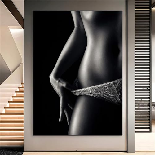Poster toile sexy femme 50x70 cm decoration murale moderne pour salle de bain