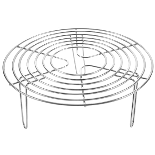 Angoily Stainless Steel Steamer Rack, Round Cooling Rack, Cooking Rack, Stainless Steel Pot Trivet for Baking Canning Cooking Steaming, Lifting Food in Pot, Pressure Cooker, Steamer and Oven