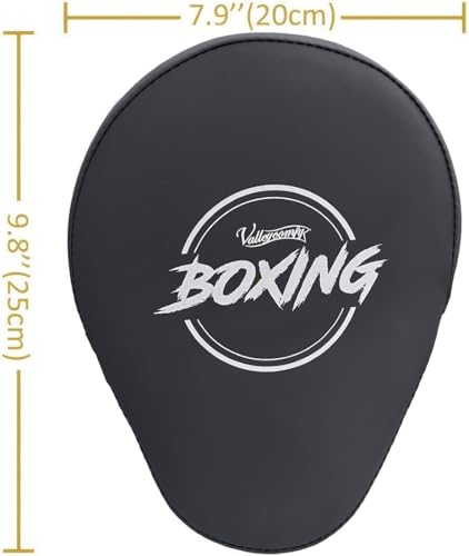 Image of Valleycomfy Boxing Curved Focus Punching Mitts- Leatherette Training Hand Pads,Ideal for Karate, Muay Thai Kick, Sparring, Dojo, Martial Arts(Gray & Pink)