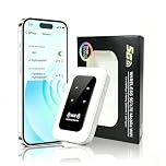 5G Pocket WiFi Router with unlocked SIM Card Slot,Portable Mobile WiFi 6 Travel Router, MiFi 4G/5G LTE CAT4 300Mbps, 2100mAh,12h Runtime, WPA3, Support 20+ Devices for Travel & Remote Work