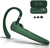 Atheewon auricular Bluetooth inalámbrico, verde | Micrófono con cancelación de ruido ENC, 120 h de conversación, pantalla LED, IPX7, V5.4, manos libres para negocios/camioneros/conductores 2