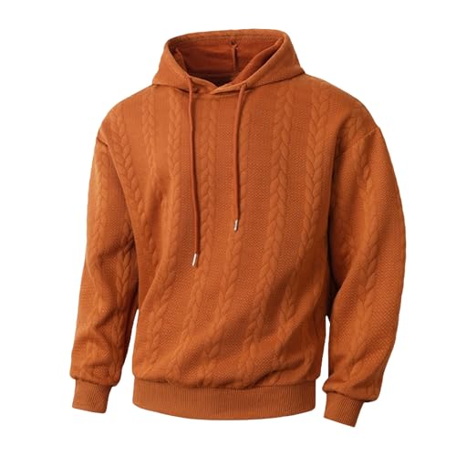 Sudaderas con capucha de manga larga informal chaqueta moderna de hombre naranja