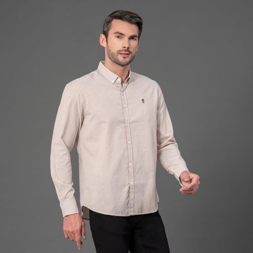 Image of Red Tape Striped Regular Fit Shirt For Men | Comfortable & Stylish