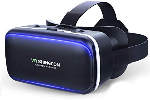 3D VR Headset, Brille Einstellbar Brille Video Movie Game Brille Virtual 3D Reality Glasses VR World Head Mounted Für 3D Filme Und Spiele Für 4.7"-6