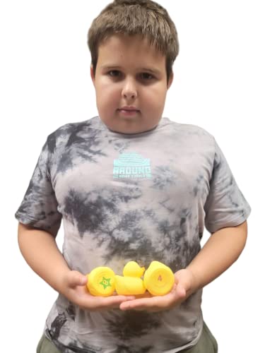 Yellow Rubber 2.5" Ducky Matching Game (20 Pack) 1 To 10 Numbers. Soft Rubber Duckies. (10 Starred & 10 Unstarred) Memory Game For Kids. Fun Educational Learning Toy Preshcoolers Develops Memory #TOP1