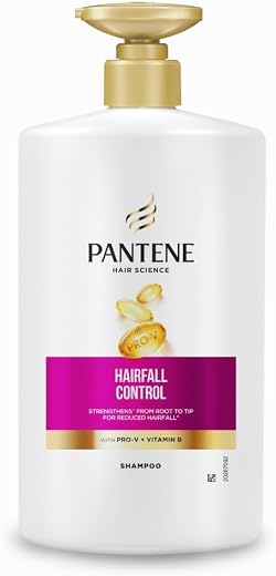 Pantene Hair Fall Control Shampoo for Weak, Dry and Frizzy Hair, With Pro V + Vitamin B, 1 Ltr
