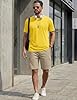 TACVASEN Mens Plain T Shirts Crew Neck Short Sleeve Yellow T Shirt Basic Lightweight Soft Cotton Tops for Men UK Yellow 3XL #3