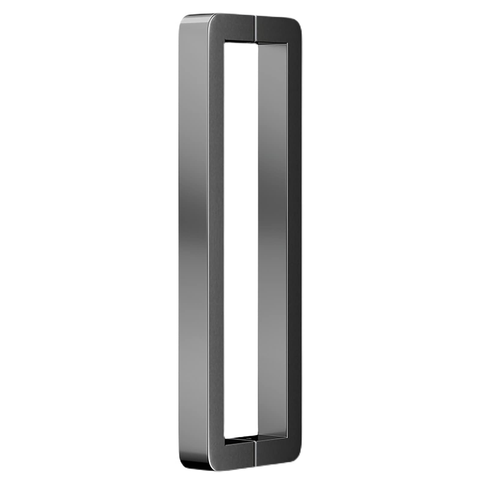 CWCQGH Glass Shower Gate Push Pull Bar,Barn Office Sliding Door Handles - Double Sided H Shape, Stainless Steel, Modern Square Tube,Gray-62.5cm/24.6in