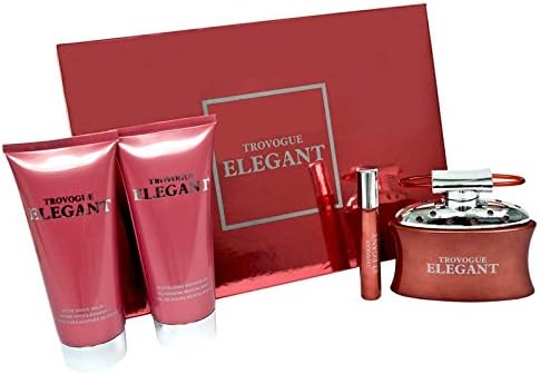 Elegant Fabulous Eau De Parfum Luxury Gift Set for Women (Body Lotion, Shower Gel, Perfume) Long-Lasting, Designer Fragrance, 3.4 fl. oz./100 ml, 4 Count