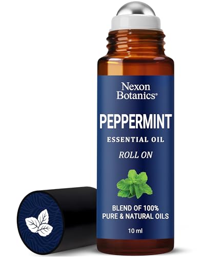 Peppermint Essential Oil Roll-On 10 ml - Pure, Natural & Prediluted Blend with Fresh Minty Aroma...