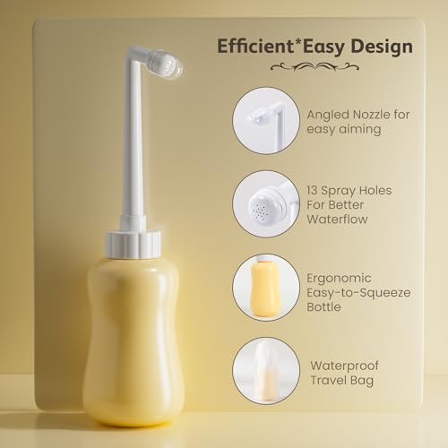 Frasco Peri para cuidados pós-parto e limpeza perineal | 360 g (amarelo brilhante)