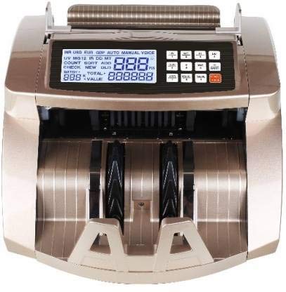 Image of Premium Gold LCD Bank Note Counter with UV /MG /IR /MT /IR Technology Note Counting Machine (Counting Speed - 1000 Notes /min)