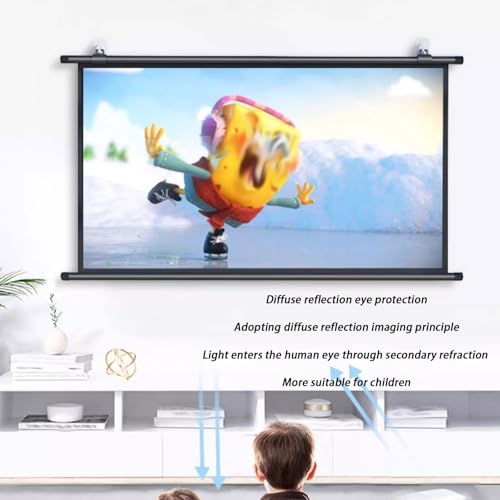 Pantalla Manual de Proyector 72" 4:3 Retráctil HD miniatura 7