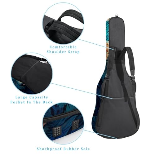 JRHEJTHH Housse de guitare acoustique imperméable et pliable avec bandoulière réglable pour guitare acoustique de 101,6 cm, 104,4 cm, 106,7 cm d’épaisseur, rembourrage animal, motif élan, - Les Beatles, Paul McCartney, John Lennon, RIngo Starr, George Harrison JRHEJTHH Housse de guitare acoustique imperméable et pliable avec bandoulière réglable pour guitare acoustique de 101,6 cm, 104,4 cm, 106,7 cm d'épaisseur, rembourrage animal, motif élan, – Image 4