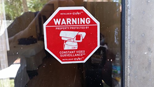 6 Security Camera Static Cling Decals Static Cling Decals Go On Inside Of Window, Wont Damage Glass! Plus 6 Outdoor Stickers Too #TOP4