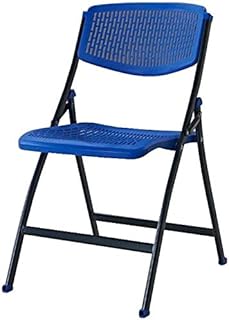 RONGJJ Silla Plegable portátil Silla de Escritorio Silla de reunión de Entrenamiento Silla de Respaldo de computadora Silla Azul Acolchado Transpirable Ocio,