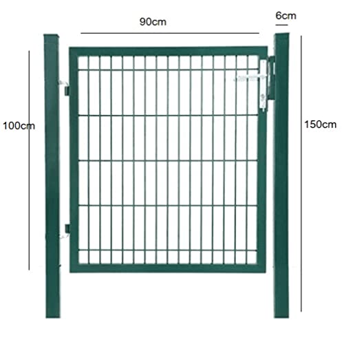 Puerta de malla de jardín,verja Acero galvanizado Puerta de jardín de 106 x 100 cm