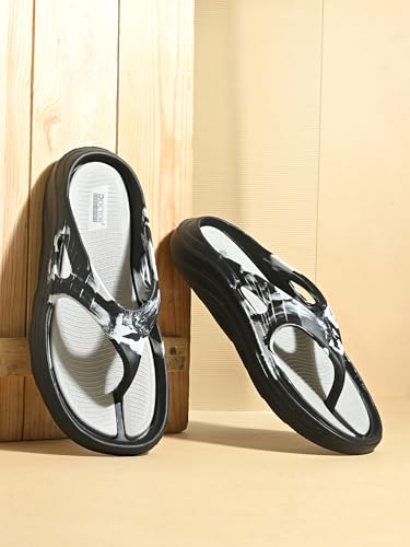 Image of DOCTOR FEEL SOFT Men Cushioned Thong Slippers with Soft Footbed, Lightweight Comfortable Everyday Wear Slippers, Flexible Sole for Indoor Outdoor Use and Relaxed Walking