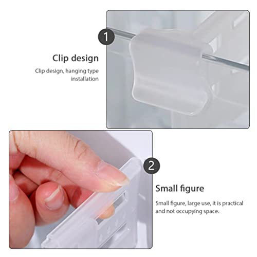 Luxshiny Adjustable Transparent Fridge Door Shelf Di 12PCS Transparent Refrigerator Divider Adjustable Fridge Organisers Refrigerator Dividers Organizer for Dressing Table Kitchen Storage - Image 2