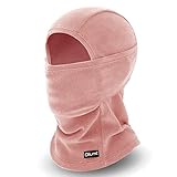 Oliumt Fleece Balaclava Ski Mask for Men&Women,Warm/Breathable/Stretchy/Lightweight,for Skiing/Snowboarding/Motorcycling Dark Pink