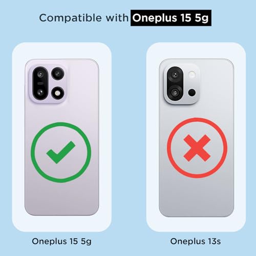 Image of Amazon Basics Back Cover for OnePlus 15 5G Mag-Safe Shockproof PC + TPU Protective Case Magnetic Support Bumper Case (Transparent Mag-Safe)