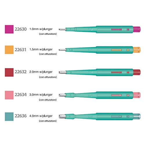 Gima 22630 Curette Biopsia con Otturatore, 1 mm Diametro, Confezione da 20