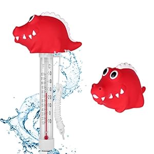 OFFCUP Schwimmendes Pool Thermometer Roter Dinosaurier
