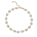 yipima Gold Ankle Bracelets for Women 14K Gold Plated Crystal Oval Round Butterfly...