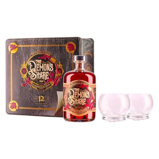 The Demon's Share Superior Blend Rum 12 Years Old 41% Vol. 0,7l in Tinbox with 2 glasses