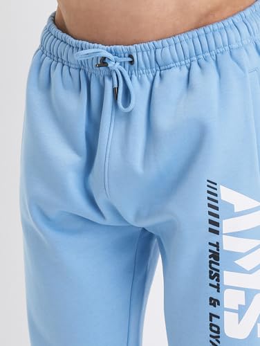 Amstaff Herren Logo 2.0 Jogginghose | Sweatpants aus Baumwolle & Polyester | Reguläre Passform | Atmungsaktiv | 3XL, Blau