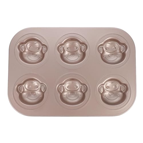 ROSEEONNE Molde for pastel de mono, molde antiadherente de acero al carbono for hornear pasteles, galletas, postres, molde for magdalenas