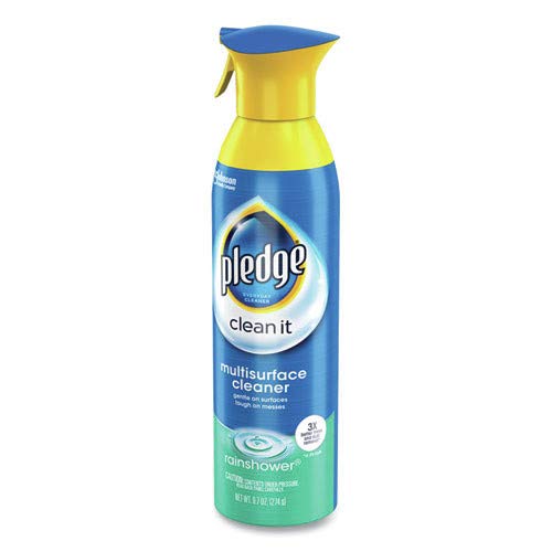 Image of Pledge pH-Balanced Multisurface Spray, Gently Clean 101 Surfaces, Remove Dust and Messes, No Residue - Rainshower Scent, 9.7oz (Pack of 6)