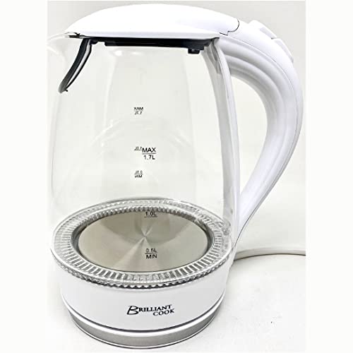 Hervidor eléctrico con luz LED 1.7L capacidad blanca miniatura 5