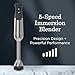 Vitamix 5-Speed Immersion Blender, Professional-Grade Hand Blender with 625-Watt Motor and Stainless-Steel Blade, Stainless Steel/Black