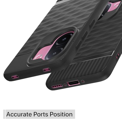 Image of Pikkme Back Cover for Vivo V60e 5G Camera Protection 3D Hexa Cube Design Silicone Protective Bumper Case (Black)