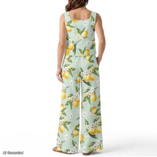 Conjuntos de verano de lino elegante dos piezas para mujer con caída fluida premium 2