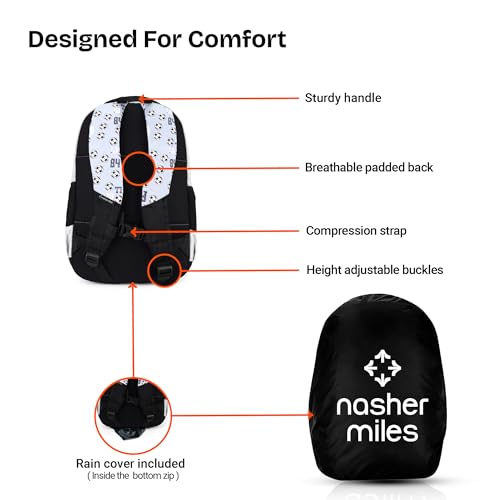 Image of Nasher Miles Polyester Backpack | Ideal for Preschool, Kindergarten, College, School, Office& Travel | Toddler, Girls, Boys, Men, Women