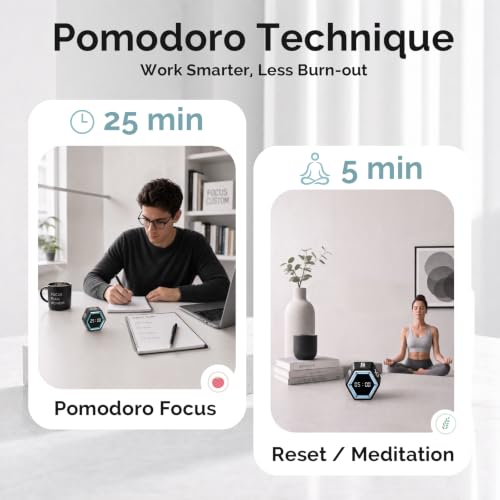 KADAMS Pomodoro Timer Cube, Visual Timer for Kids, Productivity Desk Timer - Image 3