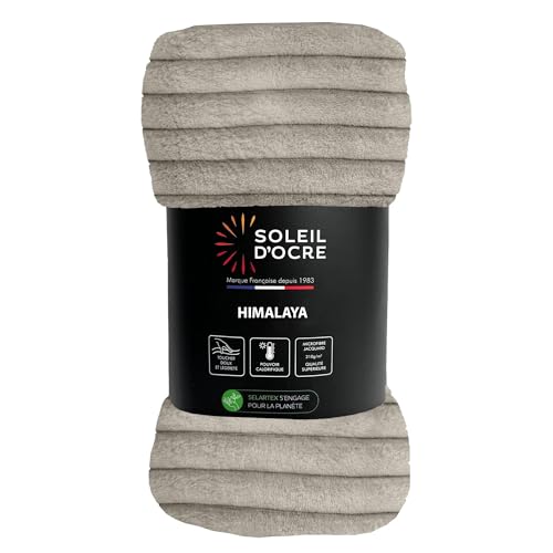 Himalaya Copriletto in e da 220 x 240 cm di colore ecru flanella velluto