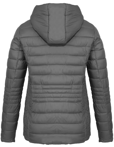 Women's Lightweight Puffer Jacket Quilted Winter Coats with Detachable Hood2