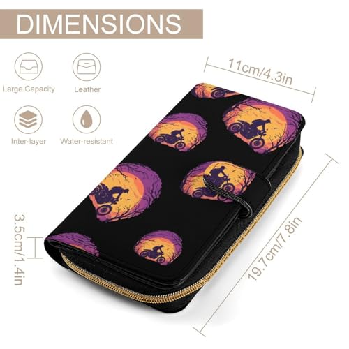 Motorcycle Travellers Stylish Leather Wallet Womens Mens Slim Purse Secure Card Holder Durable Bifold Clutch Handbag2