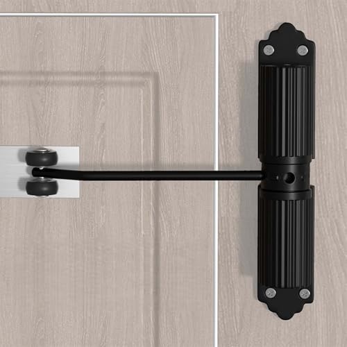 Treabear - Ferme-porte automatique - Force de fermeture réglable 60 kg - Pour porte de chambre, porte en verre, porte de jardin en métal