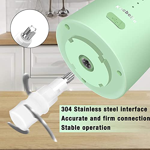Food Processor,Cordless Mini Food Processor & Portable Small Food Chopper For Vegetables Fruit Salad Onion Garlic,Kitchen,1.3Cup 10 0Z,150 Watts,Glass Container Dishwasher Safe,Green1 #TOP3